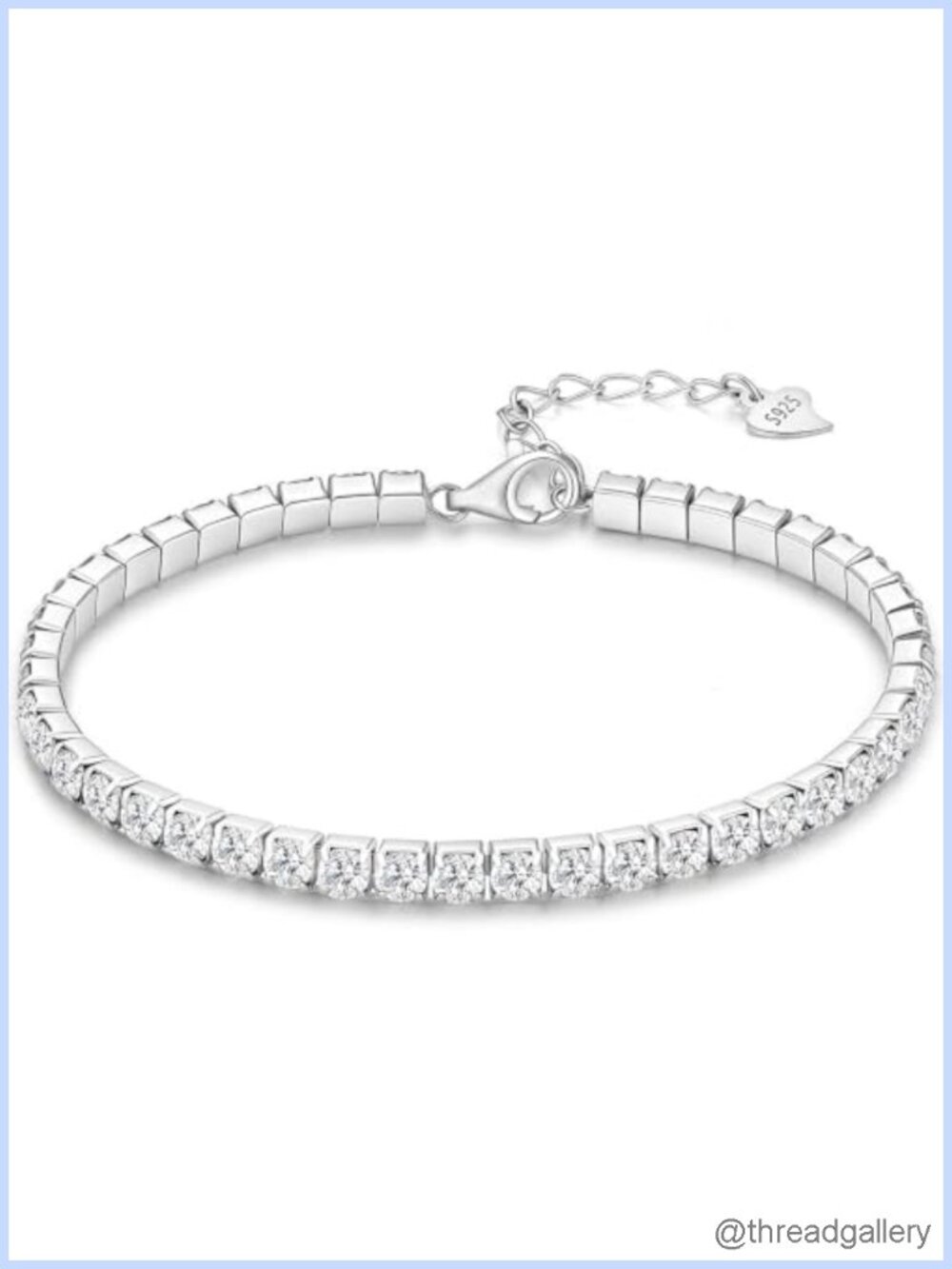 Moissanite Tennis Bracelet D Color VVS1 Round Brilliant Cut 925 Sterling Silver